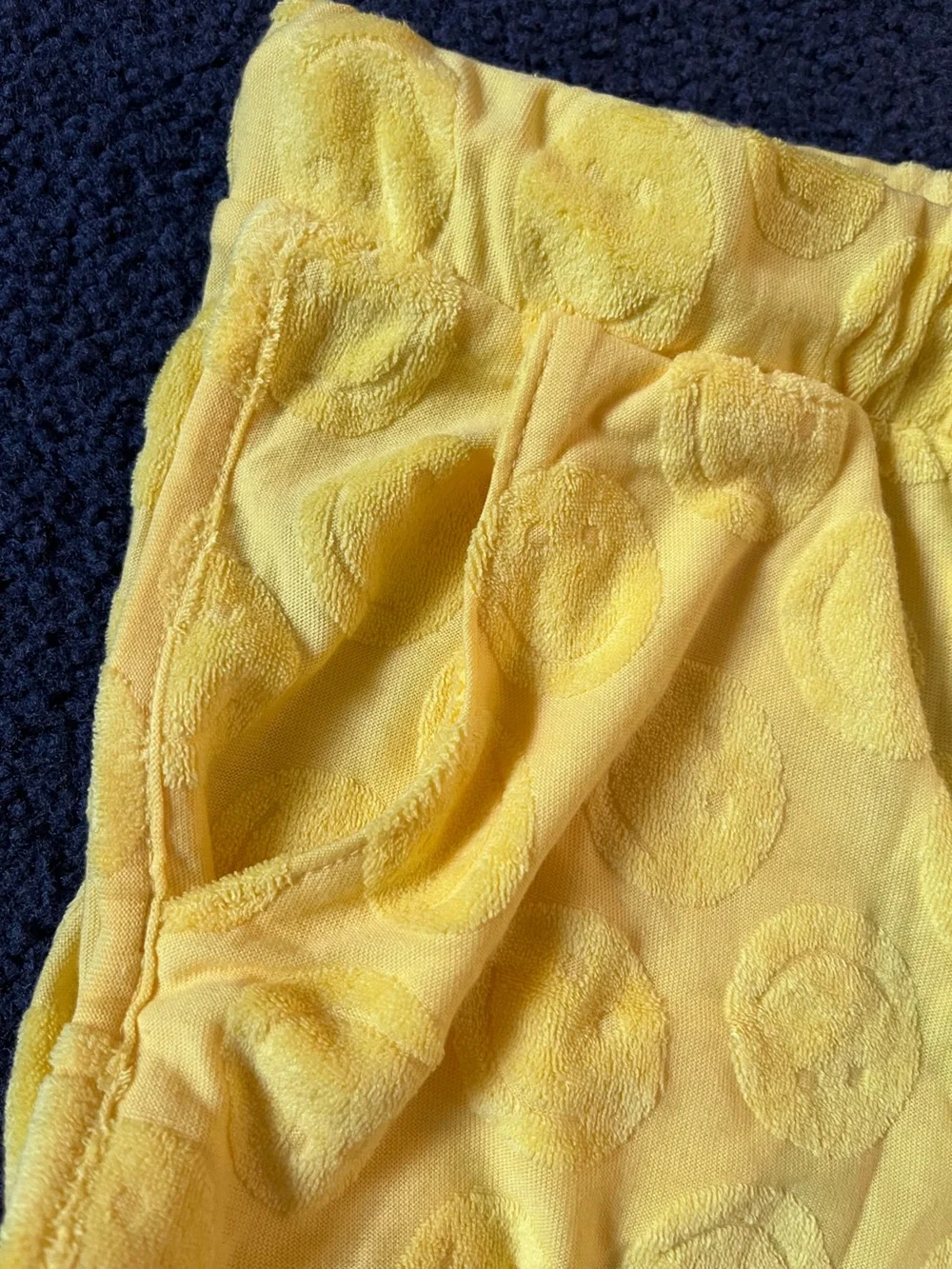 Old Navy Yellow Terry Dot Drawstring Athletic Shorts